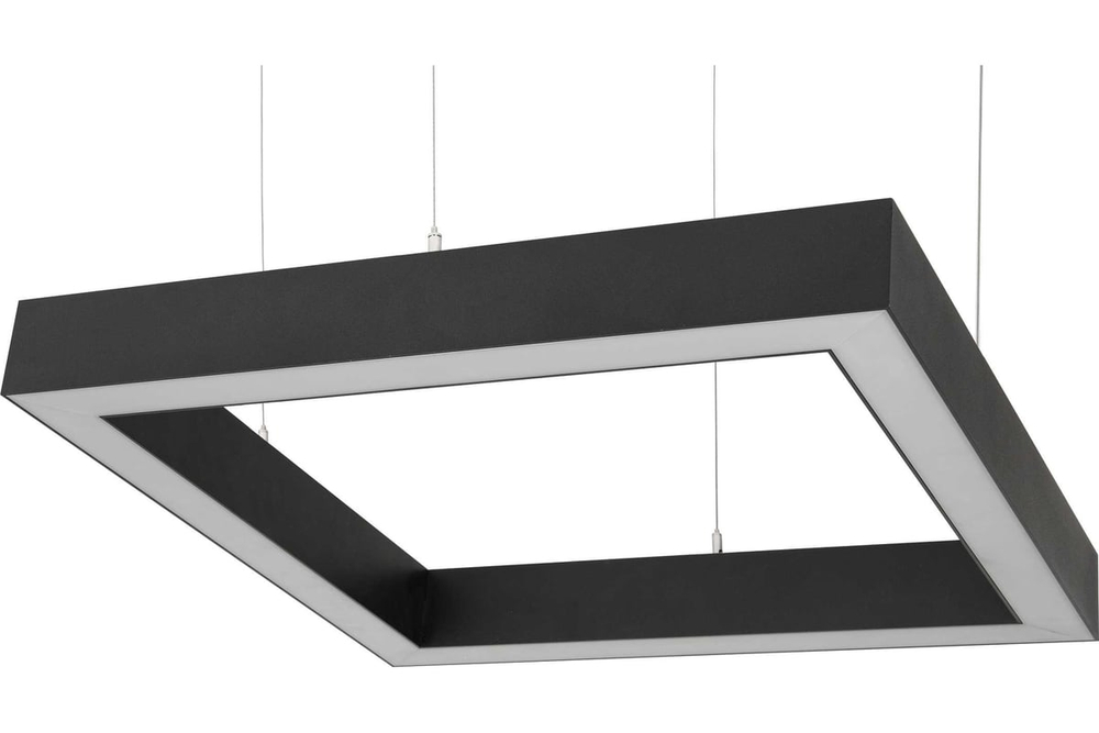 Светильник LED квадратный Quadro 72W 550х70х50мм 4000К черный подвесной IP40