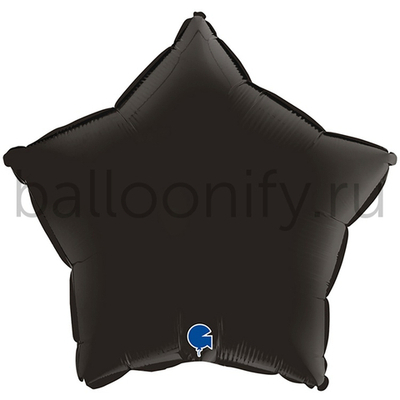 Фольгированная фигура, звезда, 18"/46СМ Сатин Fume Black