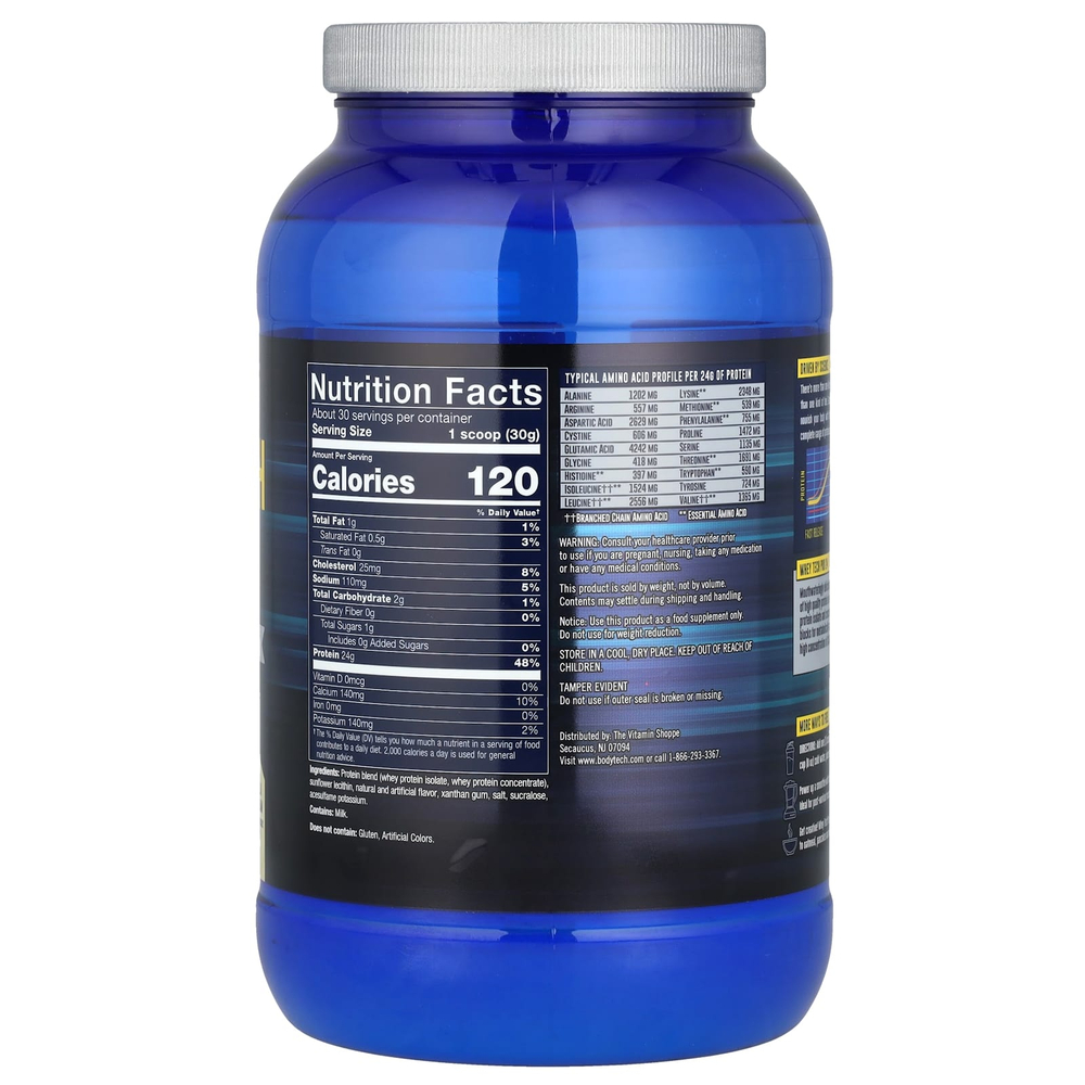 BodyTech, Whey Tech Pro 24, ванильное мороженое, 907 г (2 фунта)