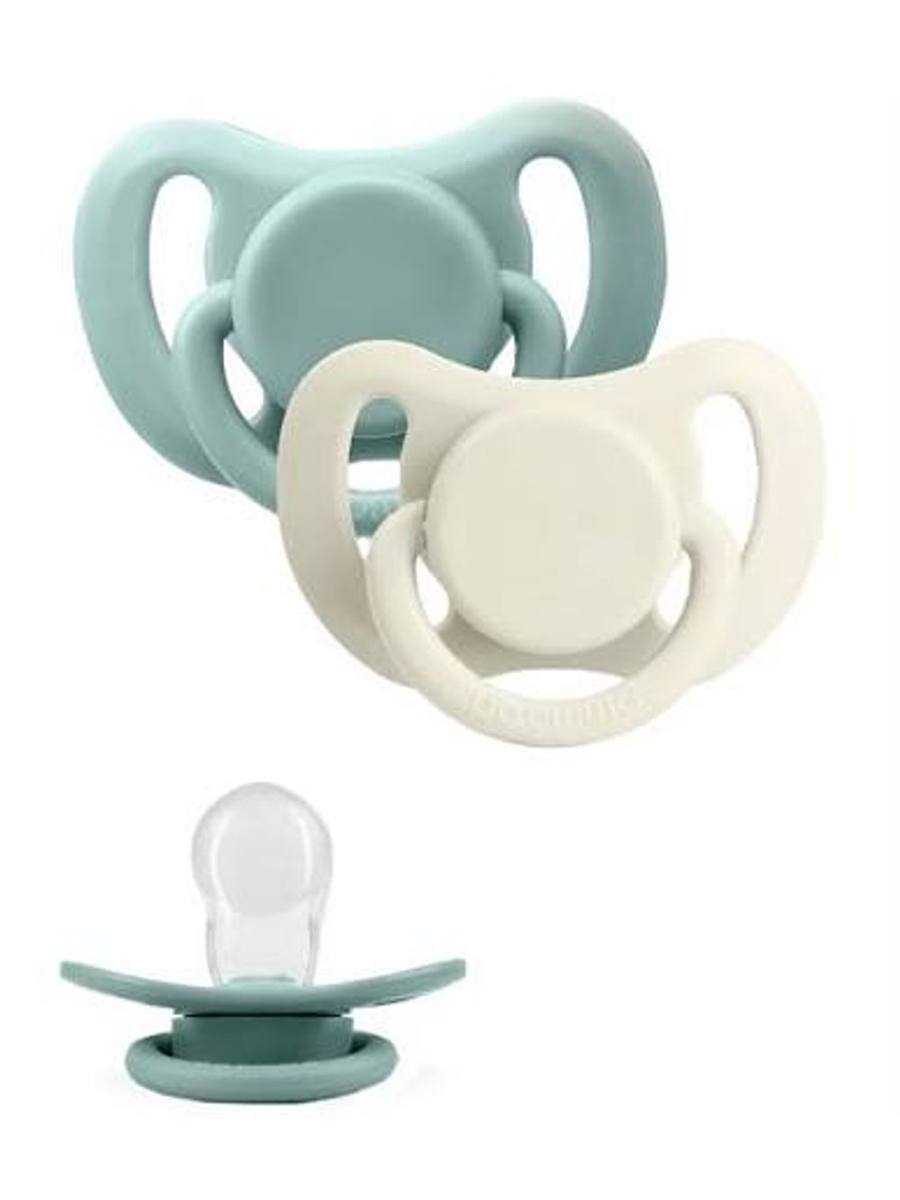 Набор силиконовых пустышек Paomma 6-18мес Airy blue/milk mint