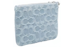 COACH Tech Wallet Fabric Wrist Bag Clutch Small Women"s Blue