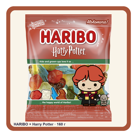 HARIBO Harry Potter Рон Уизли, 160 г — упаковка в оформлении серии