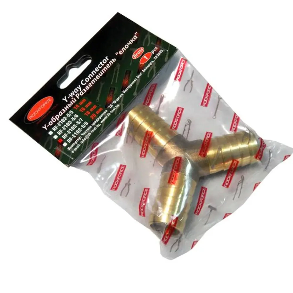 Разветвитель Y-образный ''елочка''20мм RockForce##Rock FORCE RF-E102-5/8