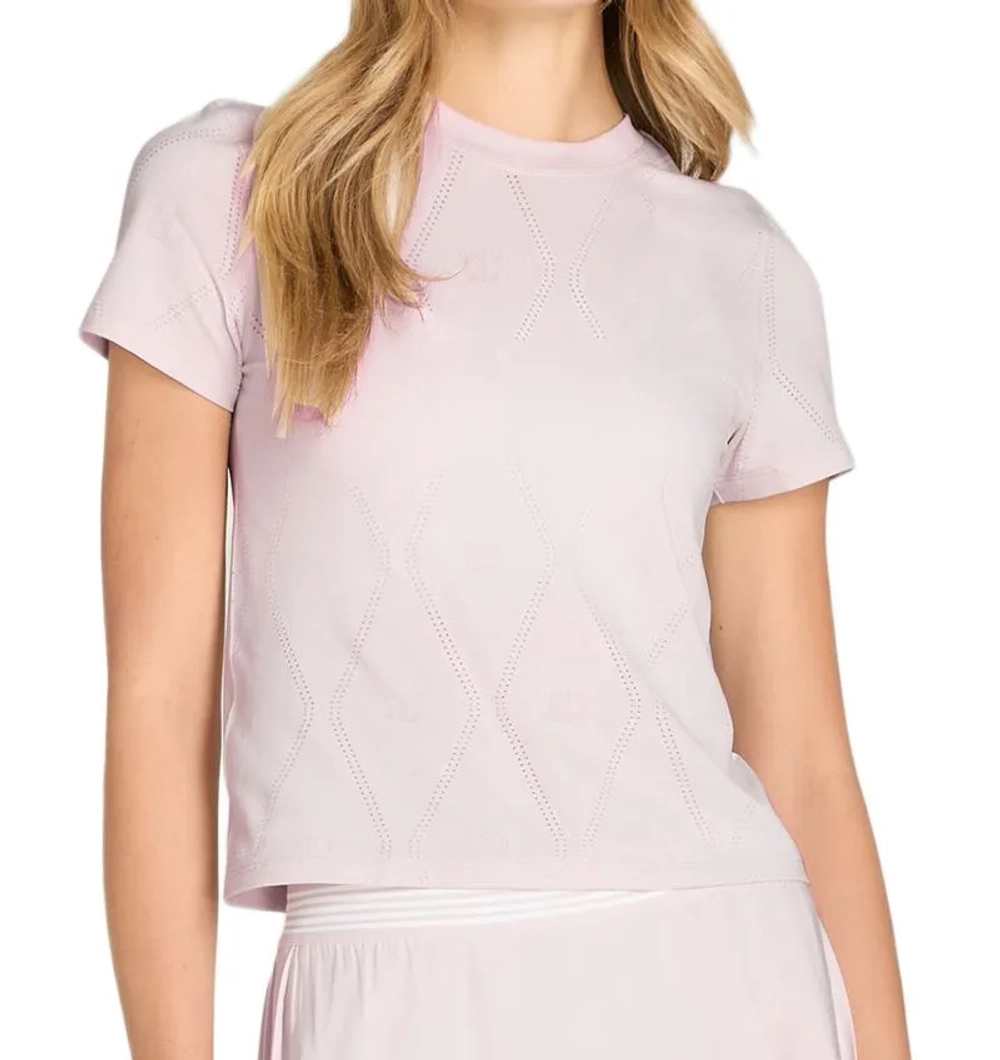 Женская теннисная футболка Wilson Seamless Short Sleeve - lilac ash