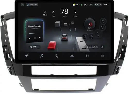 Магнитола для Mitsubishi Pajero Sport 3 2020-2024, Montero Sport (прямоугольный климат, рамка 10) - Teyes CC4-PRO монитор 13" 2K QLED на Android 13, Быстрейшая, Snapdragon 778G, ИИ, CarPlay, DSP, 4G SIM-слот