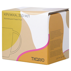 Кружка 350мл Tkano Freak Fruit горчичная с авторским принтом