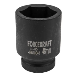 Головка ударная глубокая 1'', 48мм (6гр) FORCEKRAFT FK-48510048