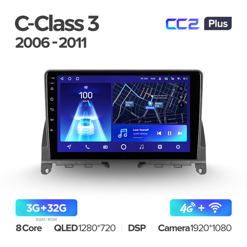 Teyes CC2 Plus 9"для Mercedes-Benz С-Class 3 2006-2011