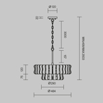Подвесная люстра Maytoni Boulder MOD538PL-05MG
