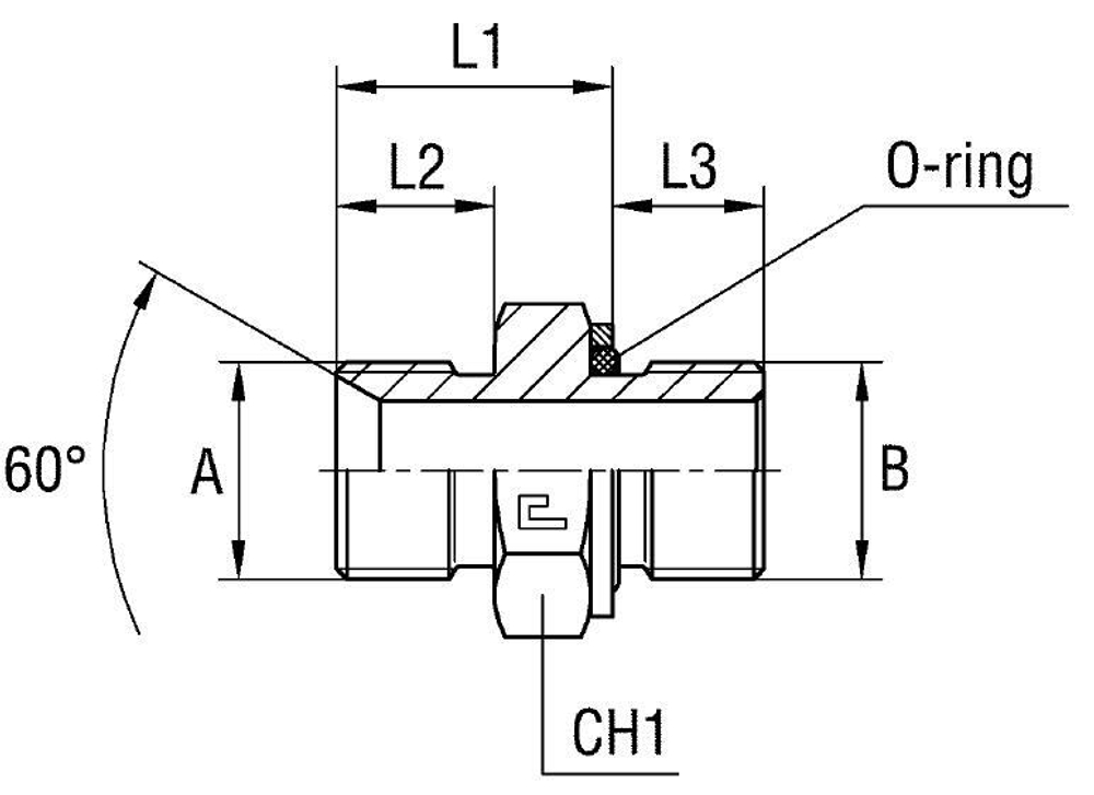 Штуцер FH М 30х1.5 М 33х2