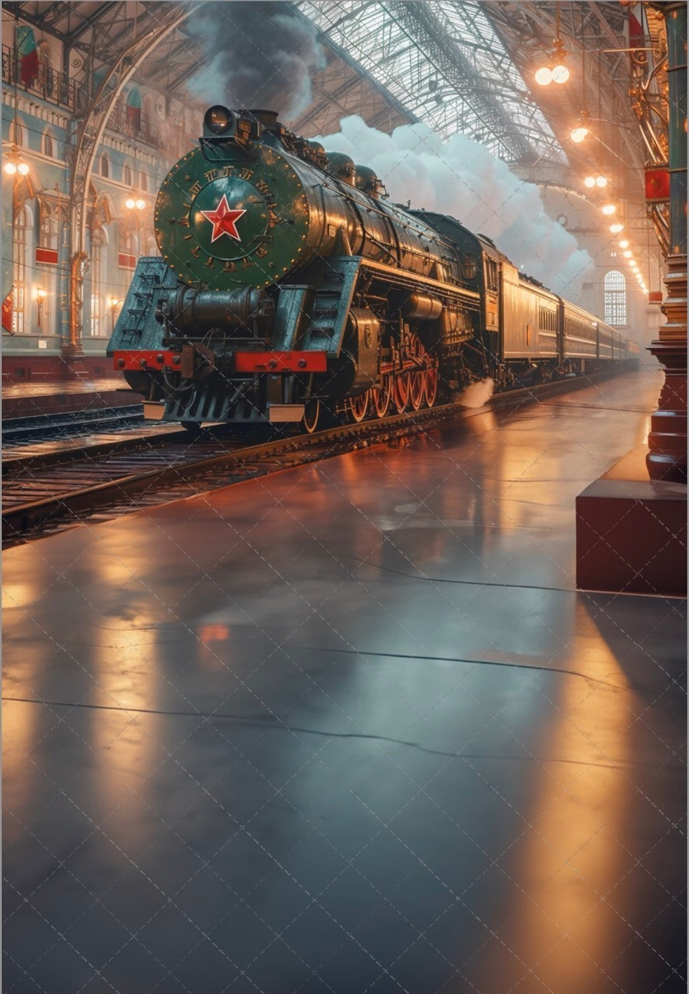 ПАРОВОЗ №1 фон неопреновый