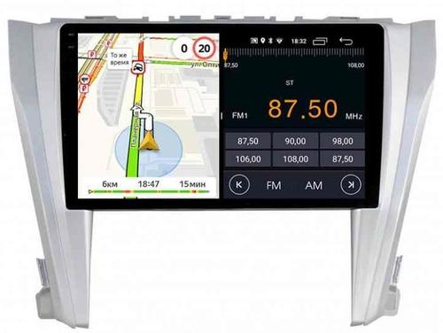 Магнитола для Toyota Camry 55 2014-2018 (рамка серебро) - Parafar PF466RN2K на Android 13, Быстрая, QLED+2K, CarPlay, 4G SIM-слот