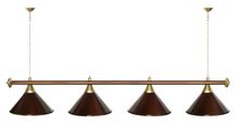 Лампа STARTBILLIARDS 4 пл. (плафоны хром,штанга хром,фурнитура золото)
