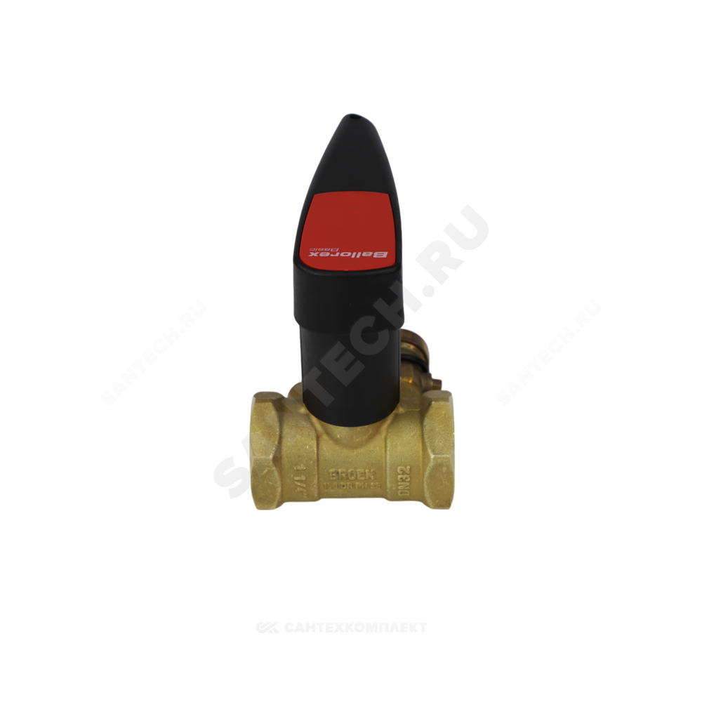 Клапан балансировочный ручной латунь Basic Ду 15 G1/2" Ру25 ВР Kvs=1.8м3/ч без ниппелей BROEN 43490000-001003