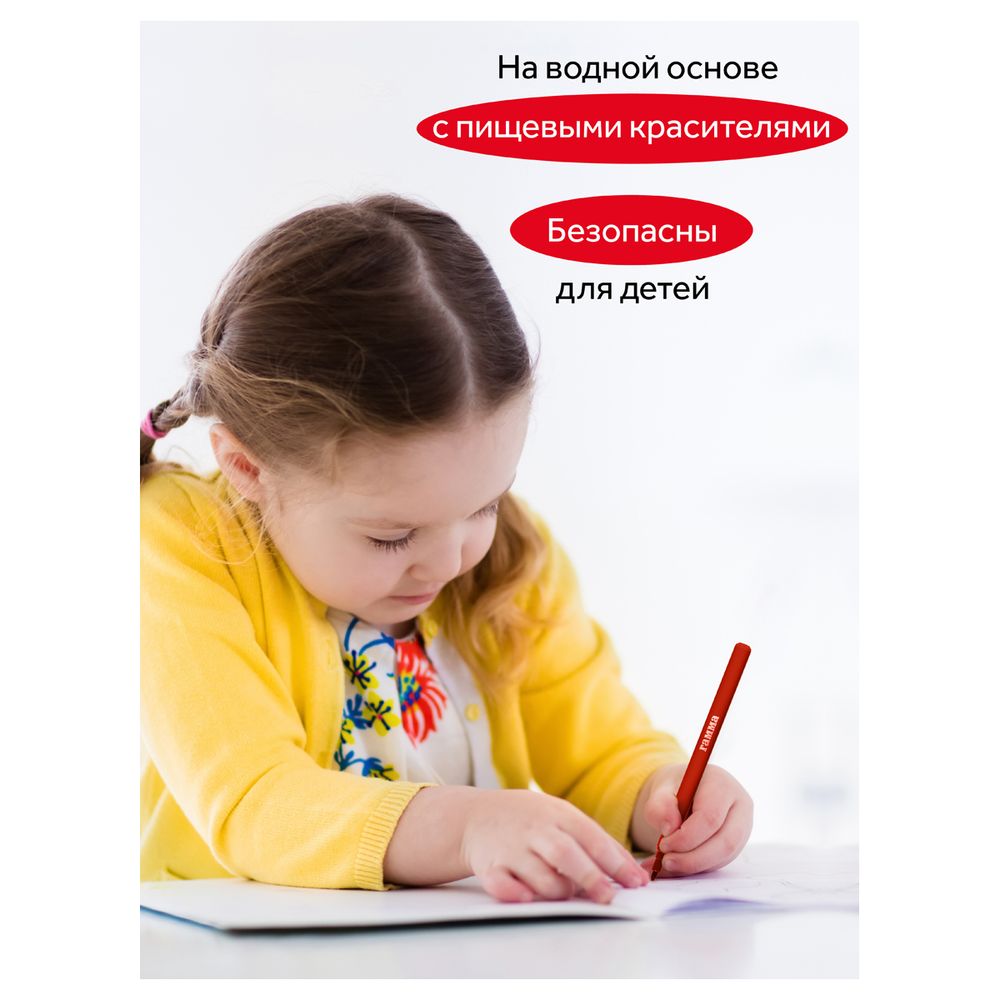 Фломастеры 12 цветов Гамма Мультики, смываемые, картонная упаковка NEW