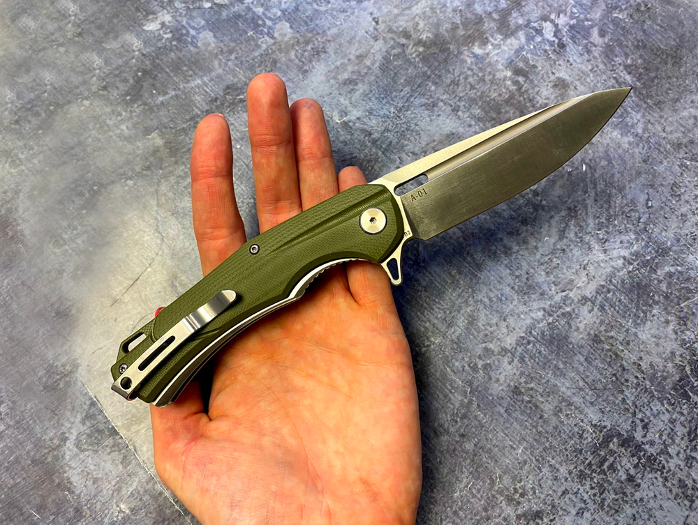 Складной нож A-01 Green, сталь D2, G-10, ТДК Кизляр