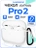 Чехол для Airpods Pro 2 Gurdini прорезиненный soft touch c карабином Полупрозрачный