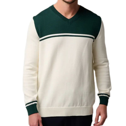 Куртка теннисная Roland Garros Heritage Sweater - ecru/green