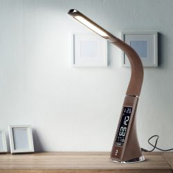 Настольный светильник ЭРА NLED-461-7W-BR светодиодный коричневый | Светодиодные настольные лампы