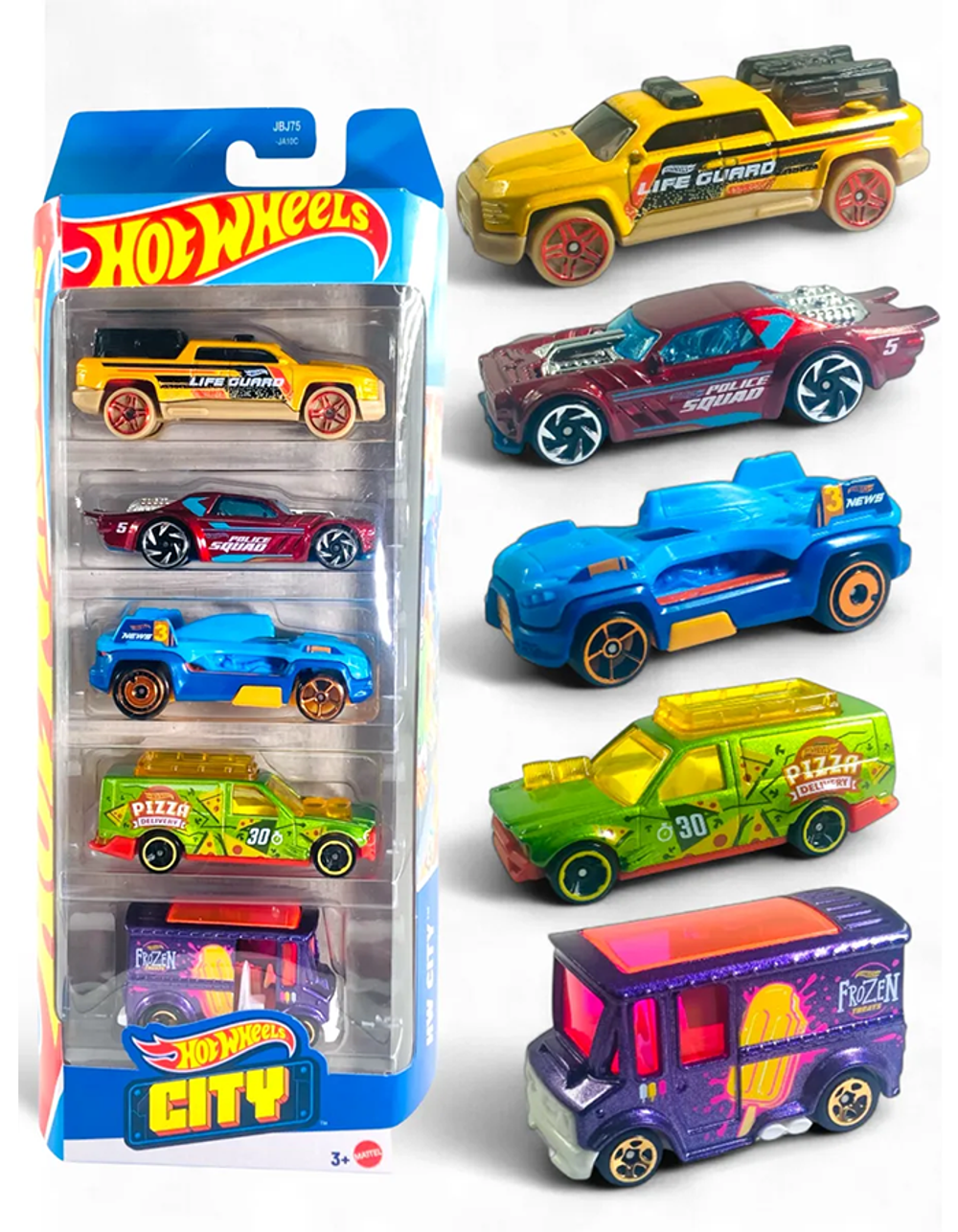 Набор машинок Хот Вилс JBJ75 City 5-Pack | Hot Wheels 5-Pack 1:64 | коллекционный набор из 5 машинок  1:64 3+
