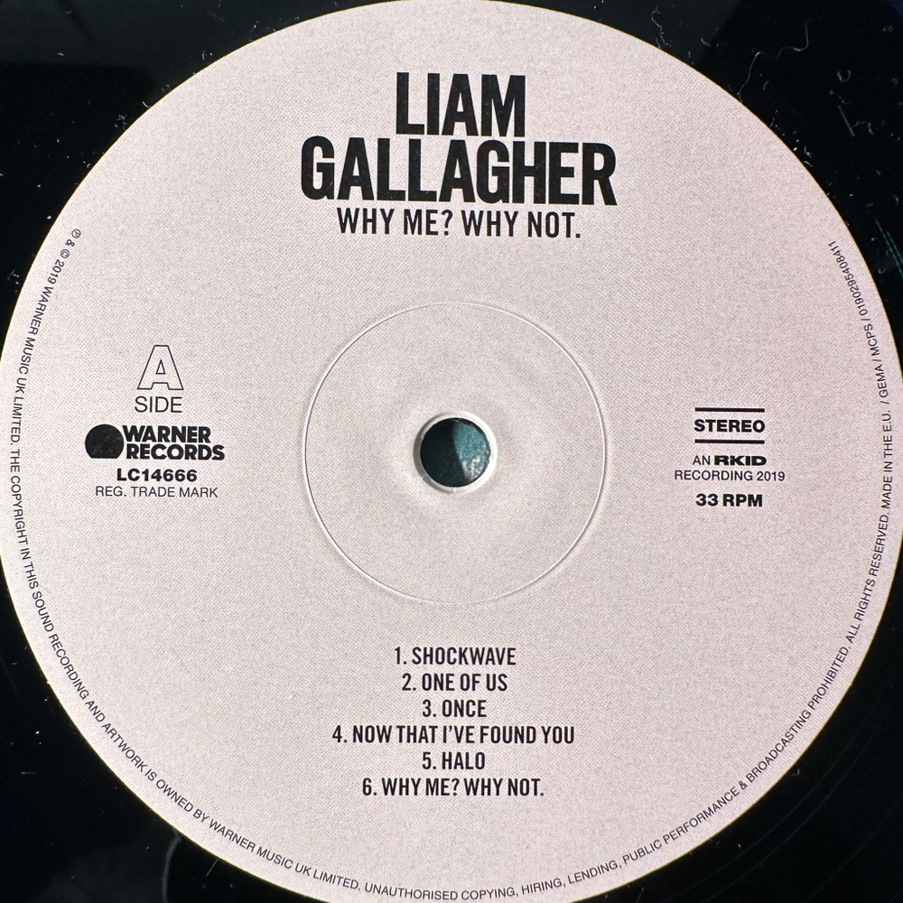 Liam Gallagher ‎– Why Me? Why Not (Европа 2019г.)