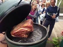 Керамический гриль Big Green Egg 2XL (самый большой), 73 см, на модульной подставке с тумбой