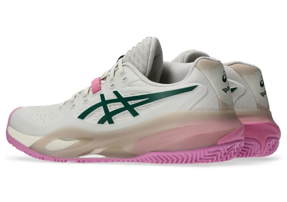Женские кросовки для Padel Asics Gel-Resolution X Padel - soft oat/jewel green