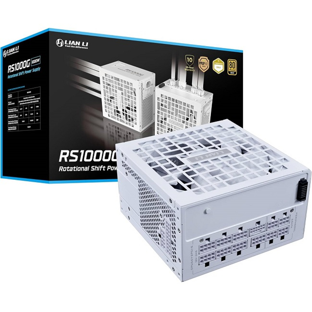 Блок питания Lian Li 1000W RS1000G White, модульный, 16 Pin PCIe 5.1, 80 PLUS Gold (G9P.RS1000G.W000.RU)