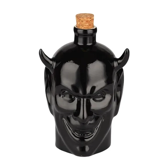 Бутылка графин 0,67 л "Damn Black" керамика с крышкой пробкой d 11,5 см h17 см B'Guys P.L.- Barbossa