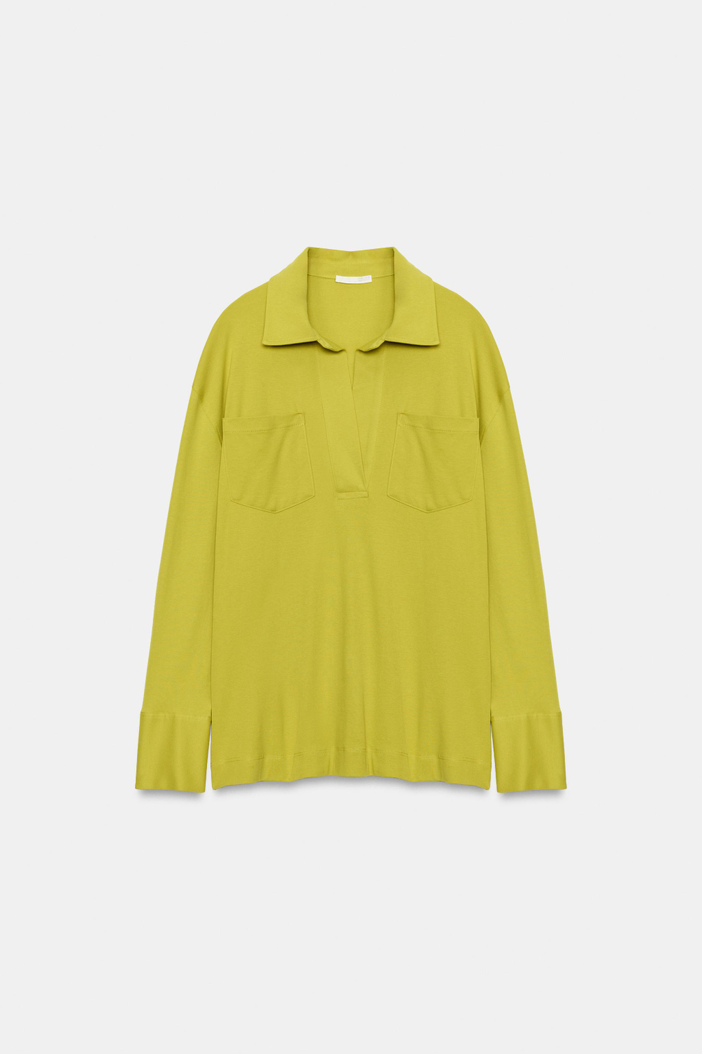 ZARA ФУТБОЛКА ПОЛО С КАРМАНАМИ, ЯБЛОЧНО-ЗЕЛЕНЫЙ