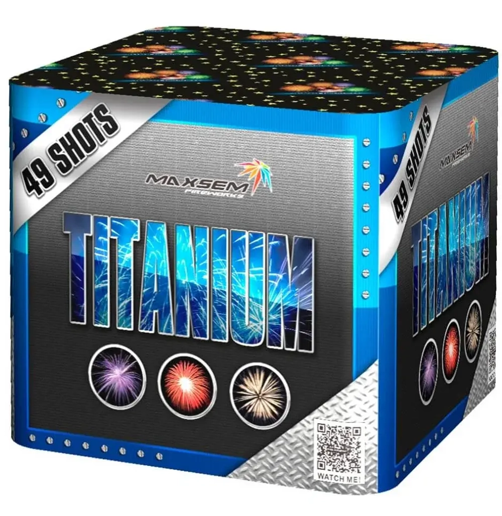 Батарея салютов Titanium (SB49-02) от Maxsem, 36 залпов, 30 мм