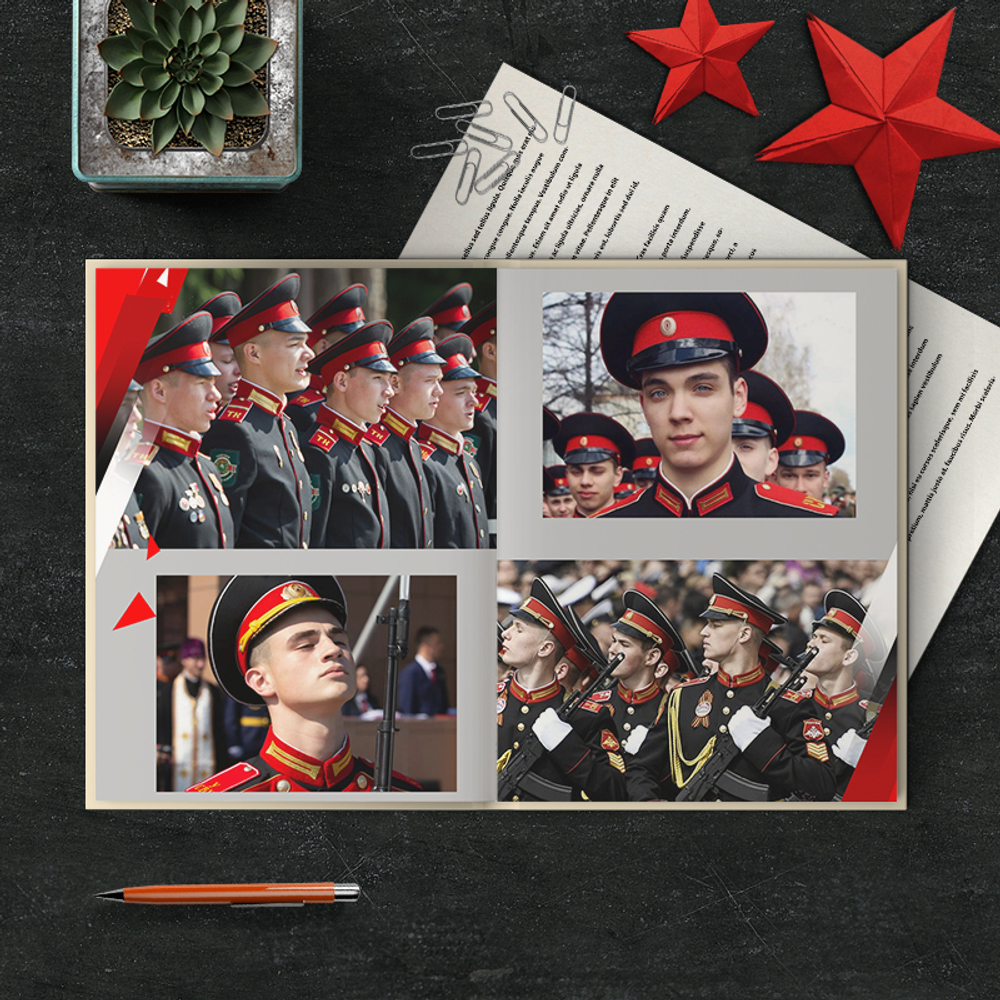 PSD-Шаблон фотокниги "Красная Звезда"