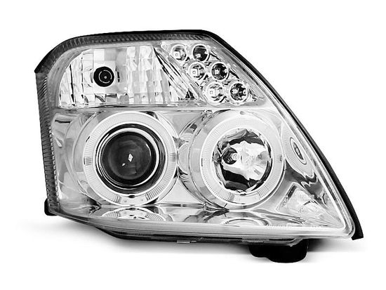 Передние фары ANGEL EYES CHROME для Citroen С2