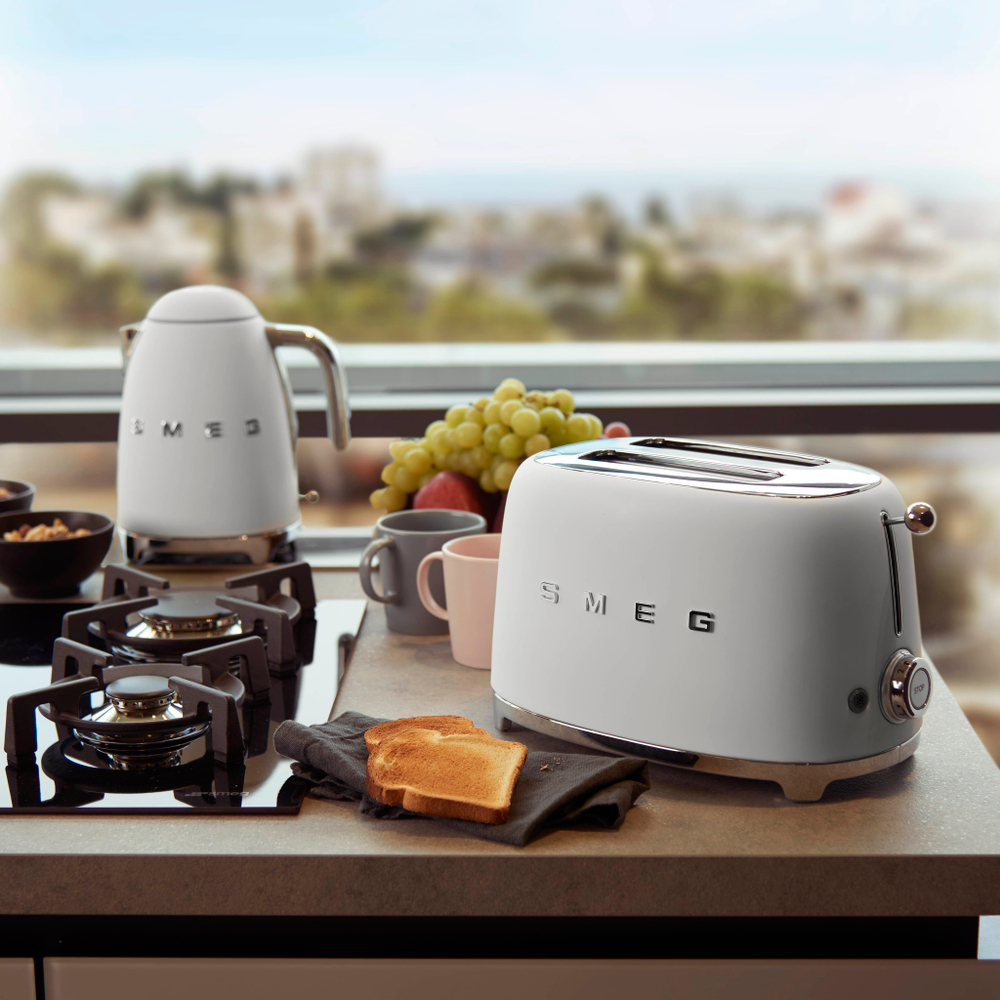 Тостер Smeg Стиль 50-х годов для 2 тостов белый матовый