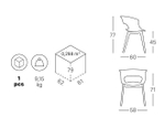 Кресло с обивкой Scab Design Natural Miss B Pop, натуральный бук, серый