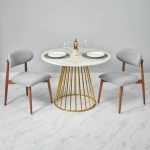 Стул Bradex Home Lucas 3 серый букле с ножками цвета орех