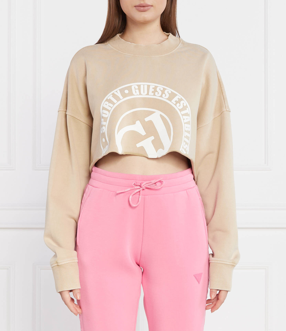 Худи WASHED CN GUESS ACTIVE - бежевый(V3YQ13 K68I0)