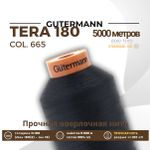 Нитка филаментная Gutermann Tera 180 (5000 метров), 1 кат. | 665 сине-черный