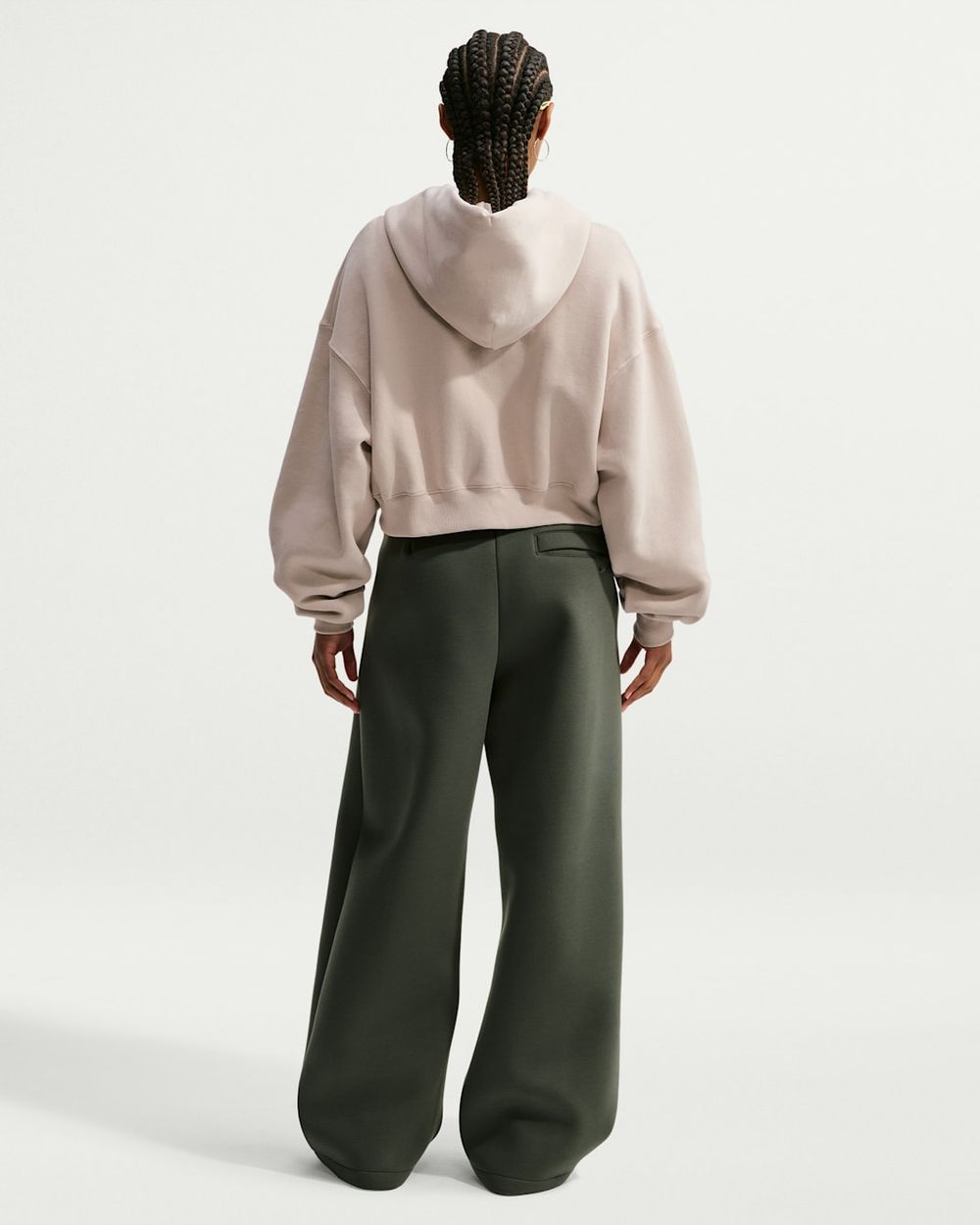 Толстовка женская NIKE W NK STDO FLC MW OS CRP FZ HDY
