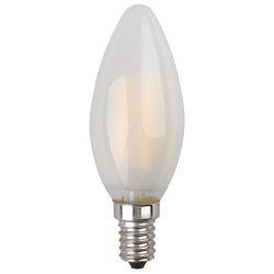 Лампа светодиодная ЭРА F-LED B35-9w-840-E14 frost 9Вт филамент свеча матовая нейтральный белый свет Е14 | Филаментные декоративные