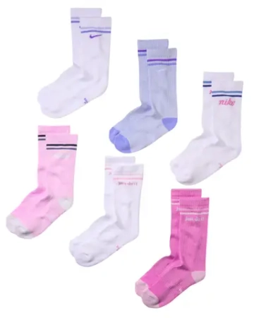 Теннисные носки Nike Kids Everyday Cushioned Crew 6P - multicolor