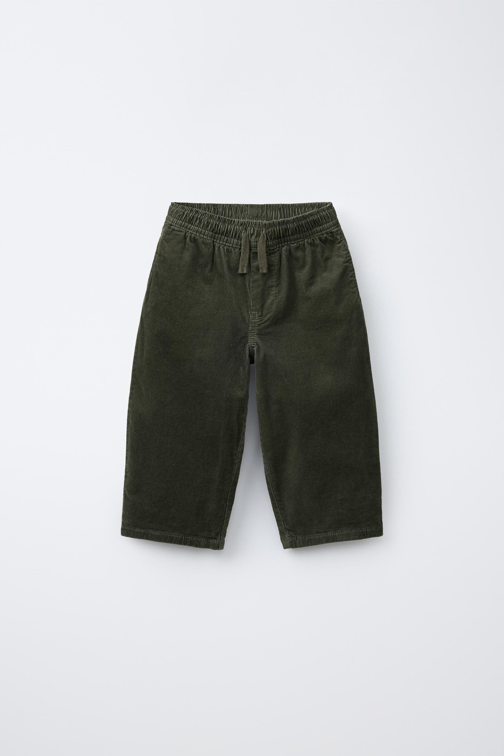 ZARA БРЮКИ BAGGY ИЗ ТОНКОГО ВЕЛЬВЕТА, ХАКИ