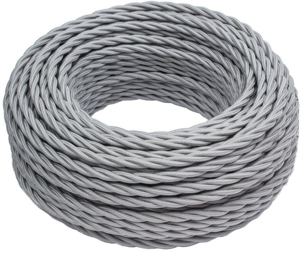 Витой ретро провод Серебро BIRONI B1-424-710 / 2х1,5