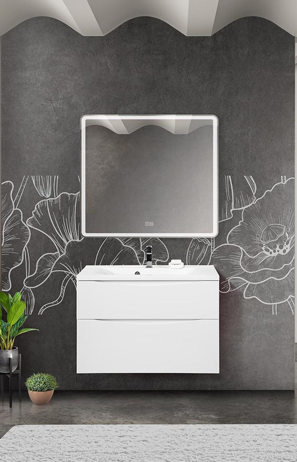 Тумба подвесная под раковину BelBagno MARINO-H60-800-2C-SO-BL-P