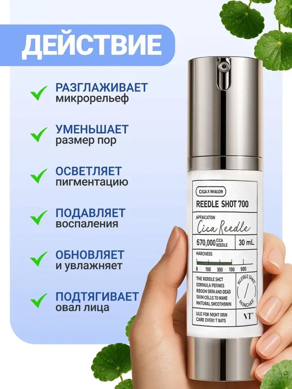 VTCOSMETICS REEDLE SHOT 700 Ночная бустер-сыворотка с микроиглами 30 мл