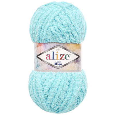 Пряжа Alize (Ализе) Softy Mega / уп.5 мот. по 100 г, 70м, 128 морская пена