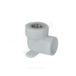 Угольник PP-R комбинированный белый Дн 25х1/2" ВР с креплением PRO VALFEX 10120025-PRO