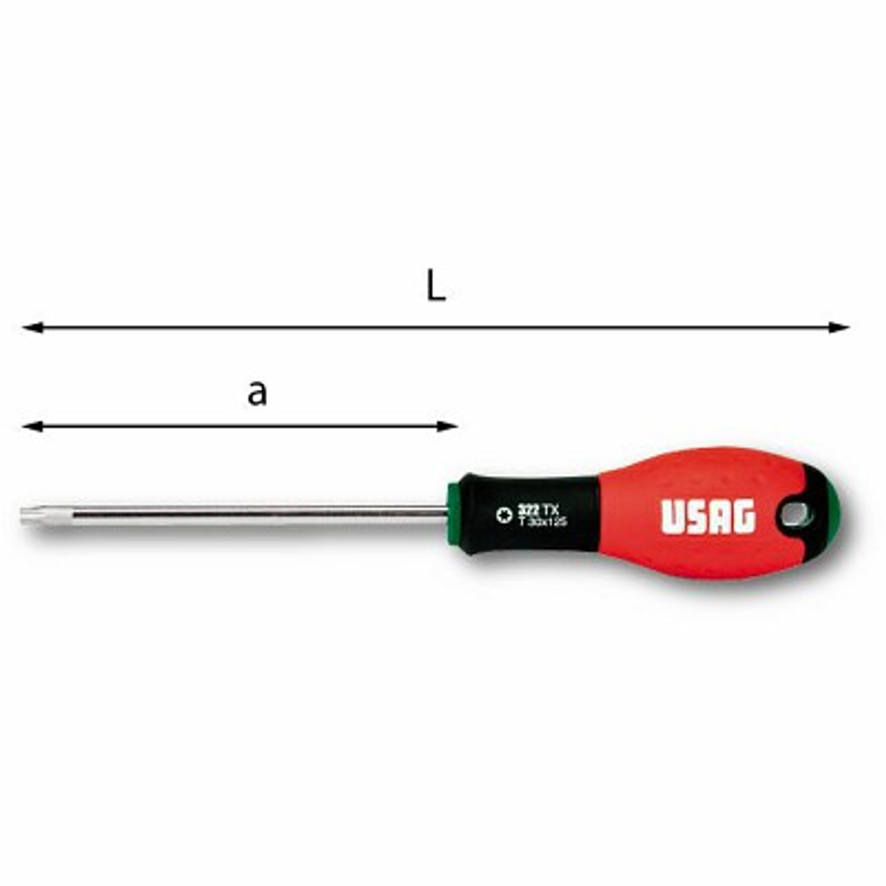 322 TX Отвертка TORX®, T7x50, длина 148 мм, USAG (Италия)