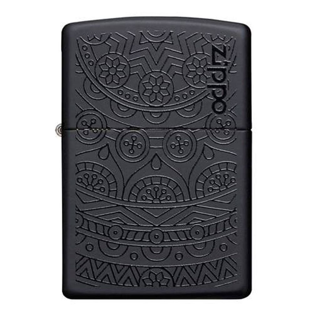 Зажигалка ZIPPO Tone on Tone Design с покрытием Black Matte (29989)