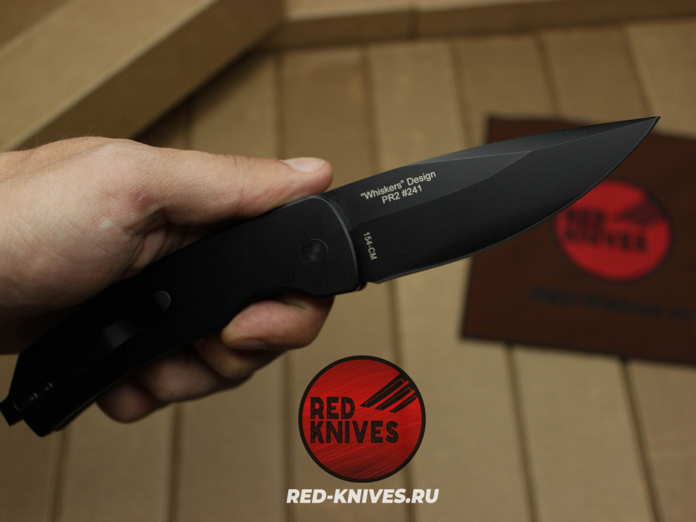 Нож Pro-Tech Magic 2 Whiskers Knives - клинок черный RK/Н8